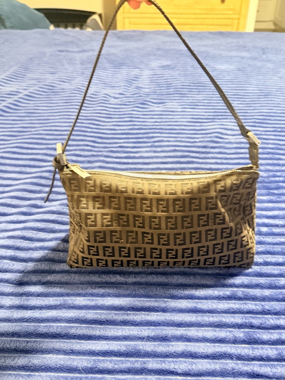 Fendi Brown Monogram Wristlet Clutch